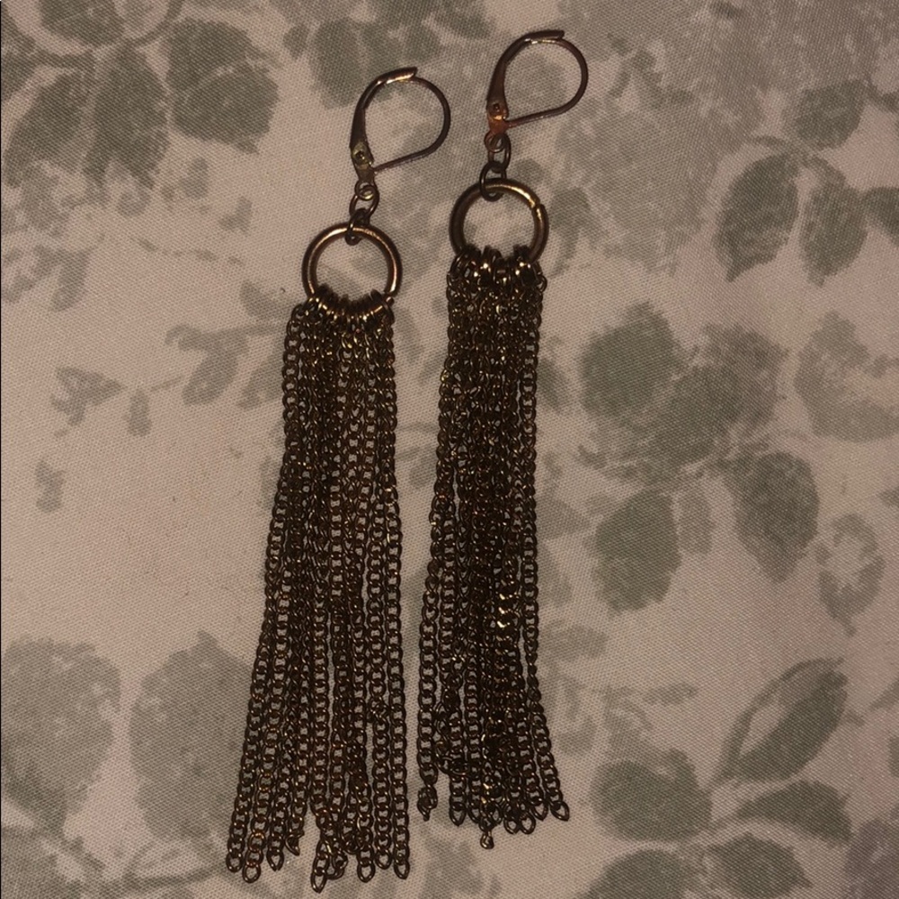 Gold dangle earrings
